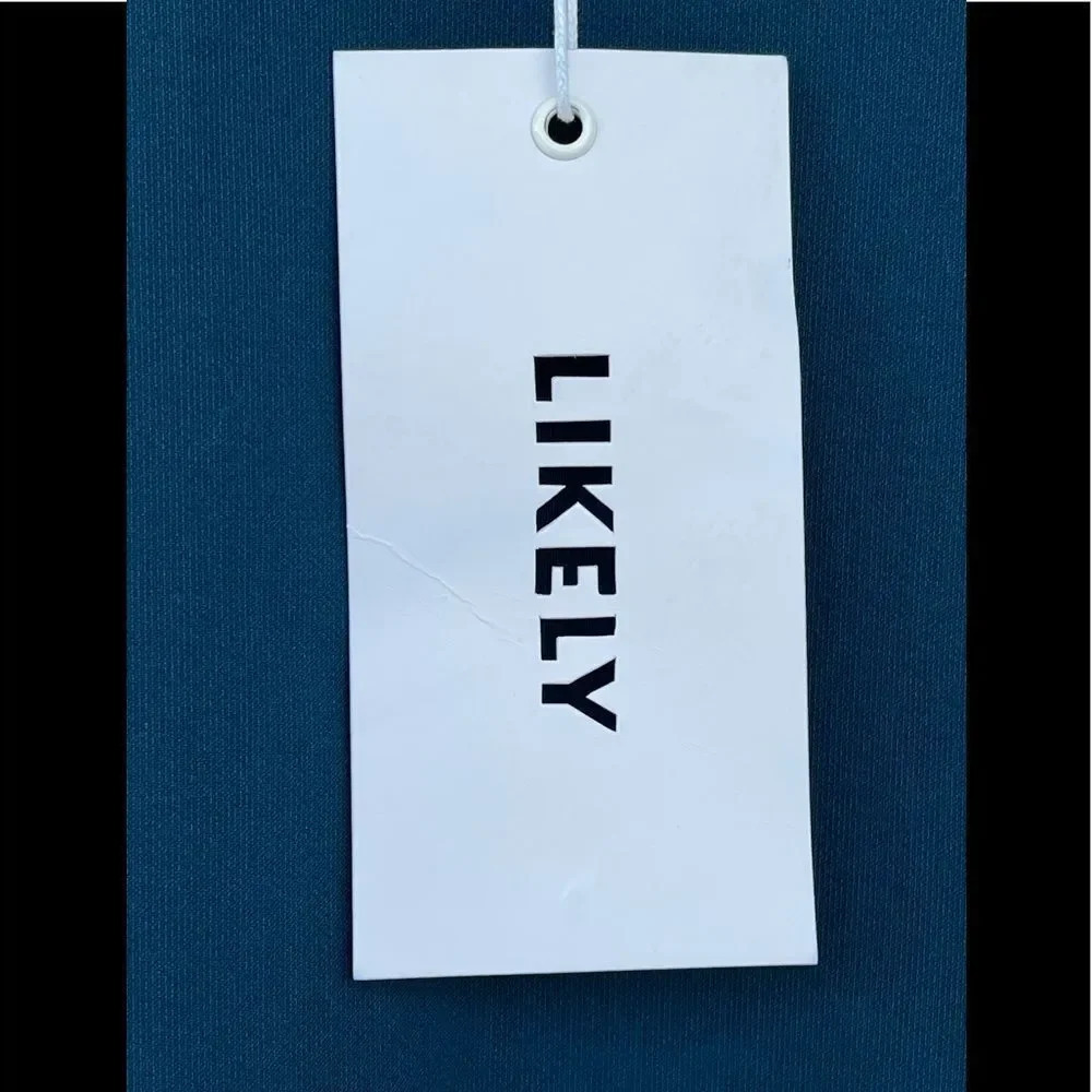 Likely Manhattan short sleeve cerulean teal dress - Picture 3 of 7